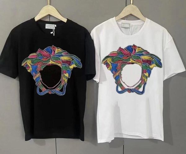 Kadınlar/Erkek Moda High Street Hip Hop Sokak Dansı Sıcak Elmas Renkli Çizim Spor Boş Zamanları Kısa Kollu Tişört Tees