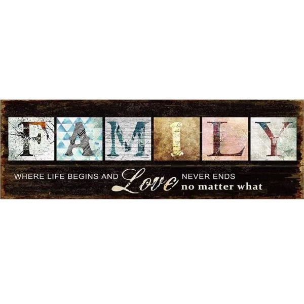 Stitch Famiglia di pittura diamante fai -da -te Famiglia piena per trapano rotondo per diamanti ricamo a mosaico kit punto di punto parete lettere lettere camera da letto decorazione