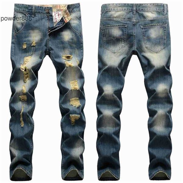 2024 neue Gerade Bein für Männer Designer Hip Hop Mode Herren Hosen Jeans Top Qualität Lila Motorrad Coole Denim Hose u6FA