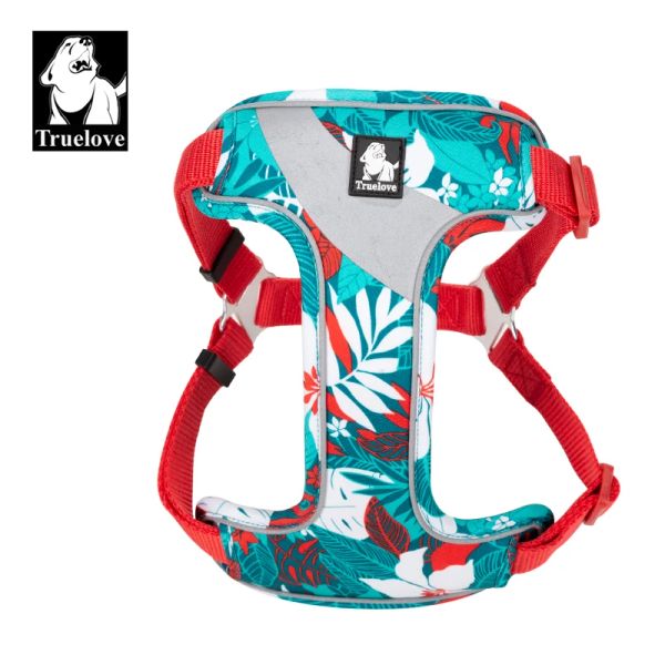 Arnês Truelove Floral Doggy Harness Macio Acolchoado Algodão Animais de Estimação Colete Arnês para Cães Ajustável Snappy Fácil Ajuste Pequeno JacketsTravel TLH5952