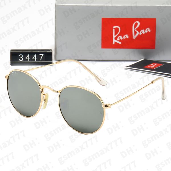 Wayfarer classic occhiali da sole raggi bansunglassici per donne bicchieri di design da uomo Lunette de soleil 2140 telaio in metallo rotondo 3447 lenti piatte esagonali 3548 Ogzn