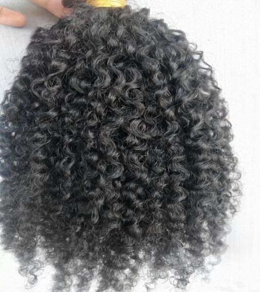 capelli umani afro grossolani brasiliani tesse prodotti queen estensioni dei capelli di colore naturale 100 g 1 pacchetto4961960