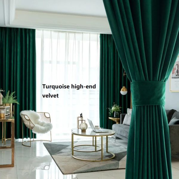Cortinas estilo europeu holandês veludo super macio para quarto luz cortina de luxo para sala estar cortina blackout design