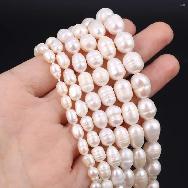 Pedras preciosas soltas contas de arroz uma qualidade pérolas de água doce naturais 5-6mm espaçador para fazer jóias suprimentos diy colar feminino pulseira