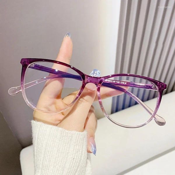 Sonnenbrille Gradient Anti Blaues Licht Gläser Frauen Männer Koreanische Mode Große Rahmen Computer Lesen Brillen Brillen Brillen