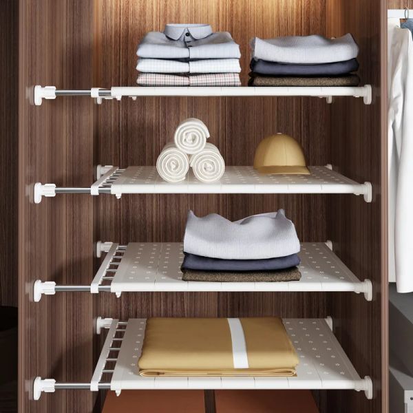 Racks de divisória para guarda-roupa, divisórias para gavetas, prateleira de armazenamento, expansível, para quarto