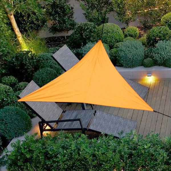 Tende da sole 3/4/6m Giardino Patio Piscina Ombra in tessuto Riparo per il sole Piscina Triangolo Parasole Oversize Impermeabile Tenda a vela Tenda a vela