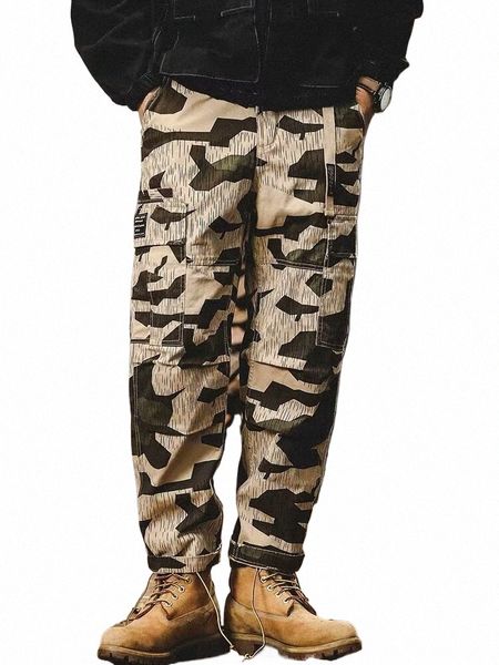 houzhou Camoue Cargo-Hose für Männer, Jogging, Armee-Camouflage, Hose, männlich, Übergröße, große Größe, lässig, Vintage, Streetwear, Hip Hop, 4XL, A98L #