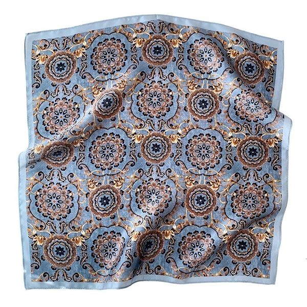 Pashmina 100% lenço de seda amoreira moda feminina verão praia pequenos cachecóis xale poncho 53*53cm hijab bandana lenço 240312