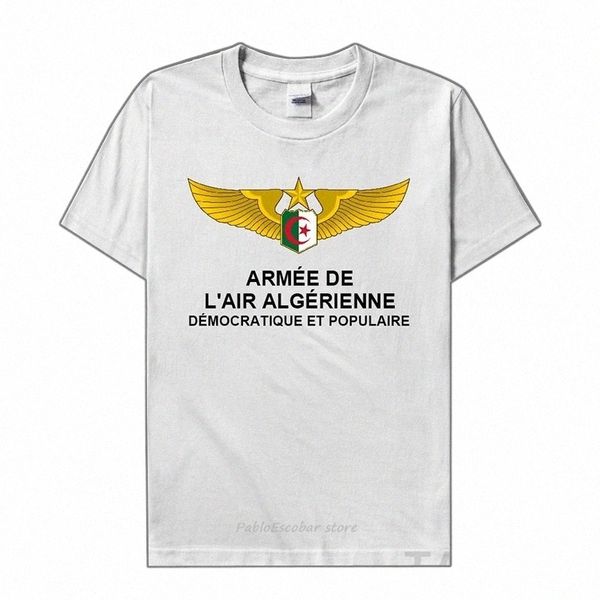 Luftwaffe Republik Algerien algerischen Islam DZA T-Shirt neue Tops Kurzarm Kleidung Sport Cott Armee taktische Militär b2sr #