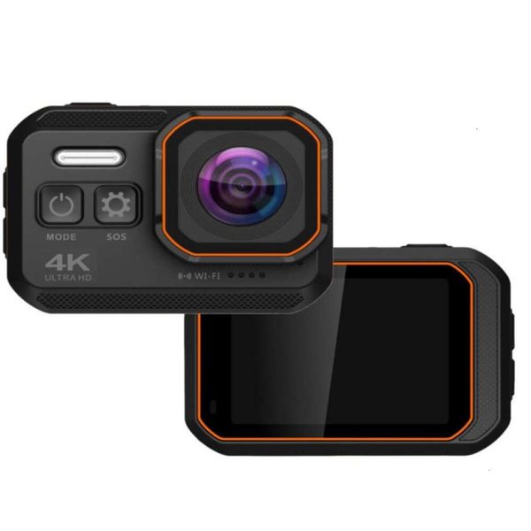 Capture todas as aventuras em impressionante 4K Ultra HD com esta câmera de ação esportiva à prova d'água - perfeita para gravar suas viagens e aventuras de carro