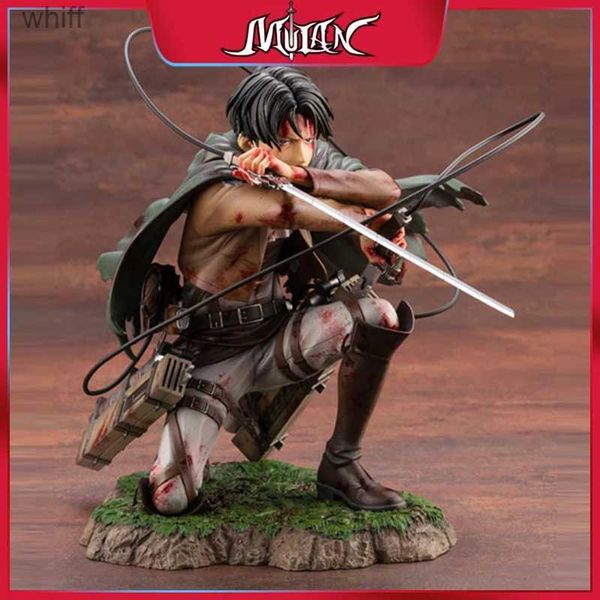 Figuras de brinquedo de ação 28cm Ataque Titan Levi Ackerman Personagem de animação de ação Kai Eren Jaege Mikasa Ackerman Titan personagem Titan Cute