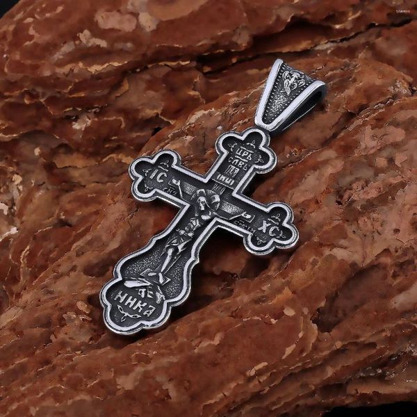 Anhänger Halsketten Domineer Mode Retro Religiöser Glaube Jesus Halskette Nordic Herren Viking Amulett Edelstahl Schmuck Geschenk
