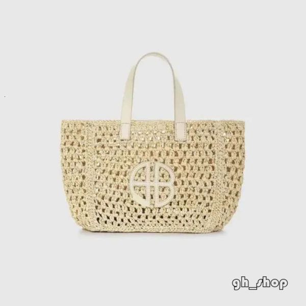 AB Bolsa Letra Palha Tecido Sacola de Grande Capacidade Bolsa de Praia de Férias RIO Bolsa Feminina Listrada de Grama de Férias Bolsa Pequena Anine Binge Bag 4685