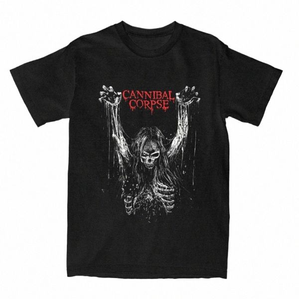 Death Metal Band Cannibal Corpse Power Merch Camisa para Homens Mulheres Música Gótica Incrível 100% Cott Camiseta Todas as Roupas Seass g2h9 #