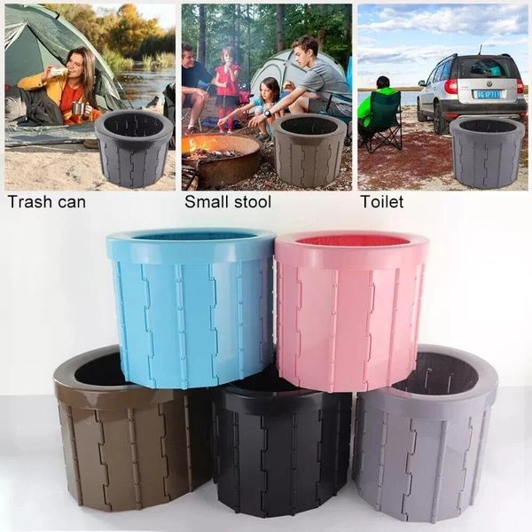 Capas de assento de vaso sanitário para viagem ao ar livre com 12 bolsas camping caminhadas carro montado dobrável móvel