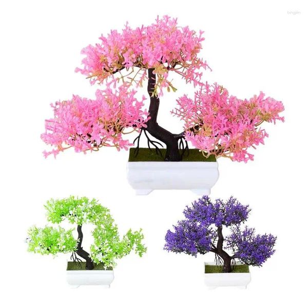 Fiori decorativi Piante artificiali Bonsai simulati in vaso Decorazioni per matrimoni Ornamenti per piante finte per accessori per la casa