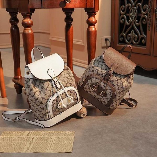 30 % RABATT auf Designer-Taschen 2024 Handtaschen Koreanischer modischer bedruckter Rucksack für Damen zum Einkaufen Pendler mit gezogenem Eimerrucksack mit großer Kapazität