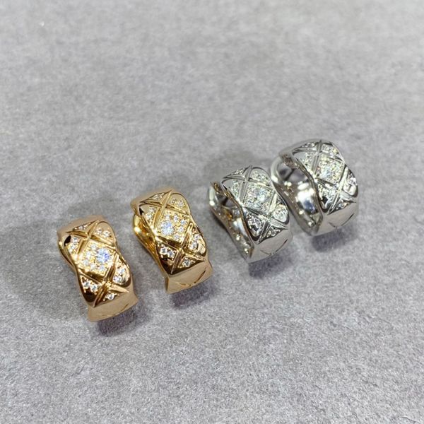 CH Ohrringe Designer Frauen höchste Counterqualität Gold plattiert 18K 925 Silber Diamond Crystal European Size Brand Designer Jubiläum Geschenk 003