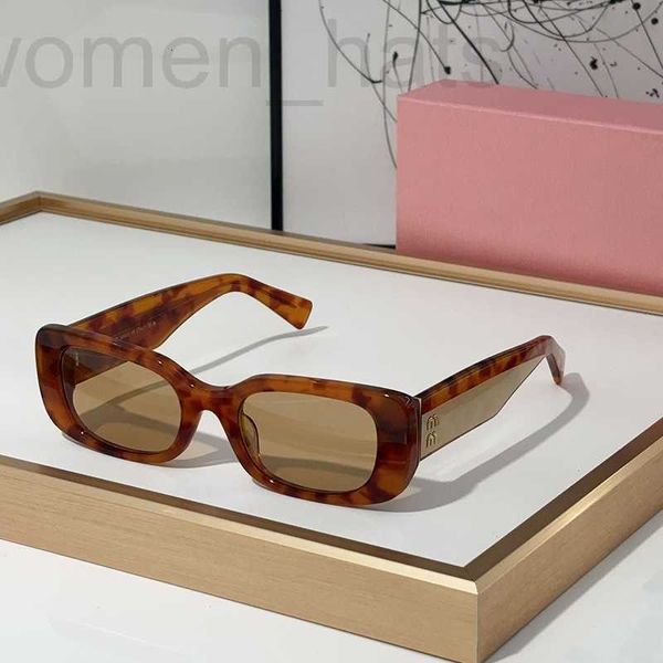 Óculos de sol designer de tartaruga óculos de sol mui mulheres óculos Europa e Estados Unidos modelo literário retangular óculos de fibra de acetato quadro pequeno NF2B