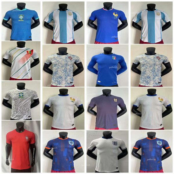 Maglia da calcio edizione giocatore 2024 per tute da uomo Set tecnico Camicie da tuta firmate Abbigliamento sportivo traspirante T-shirt da calcio da basket