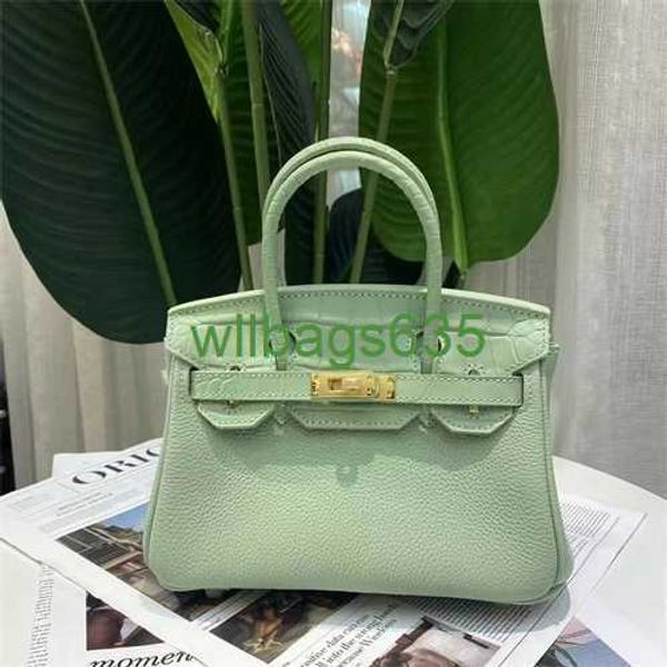 Bk Crocodile Bags Trusted Luxury Handbag 2024 Новая кепка с крокодиловым узором и рисунком личи, женская сумка из натуральной кожи из воловьей кожи с логотипом HBB3