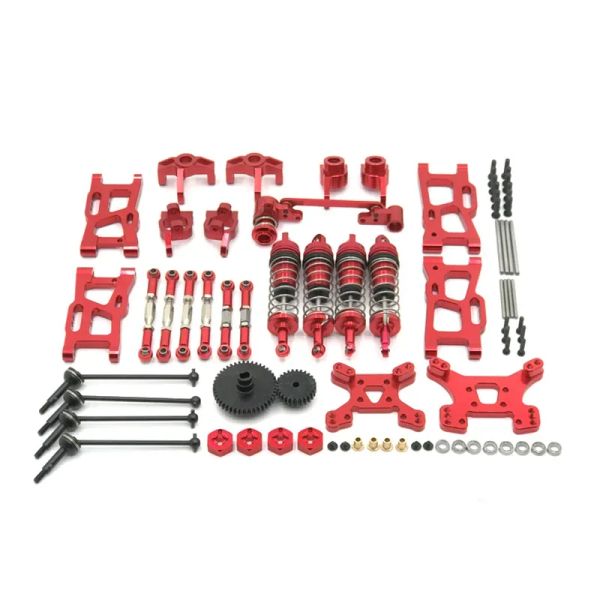 Arabalar wltoys 144001 144002 144010 124017 124019 Metal Yükseltmeleri Parça Modifikasyon Kitleri Çarpıcı Kol Şok Emici Set RC Araç Aksesuarları