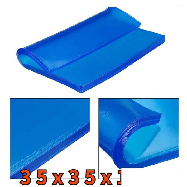 Capas de assento de carro Ers Azul 35x35x1cm DIY Modificado Almofada de Motocicleta Gel Pad Cool Absorção Mat para Cadeira Drop Delivery Automóveis Mot Ot5Fu