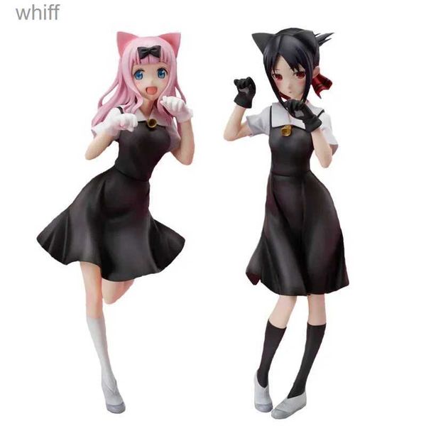 Figuras de brinquedo de ação 22 CM personagem de jogo de anime Kaguya Sama Love is War Fujiwara Chika Rabbit Modelo Boneca Brinquedo Presente Coleção Caixa Decoração Material PVC C24325