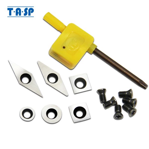 Troffel Tasp Inserti per taglierina in metallo duro Set Utensili per tornitura Fresa di ricambio Scavatori Finitori Tornio per legno Utensili per tornitura