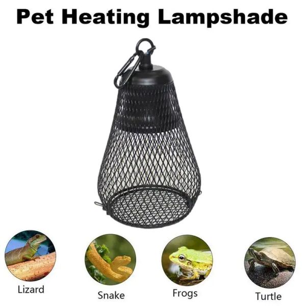 Illuminazione Rettile Calore Lampada Ombra Infrarossi Ceramica Emettitore di calore Copertura in rete Pet Coop Riscaldatore Guardia Per Pollo Lucertole Tartaruga Chioccia Serpente