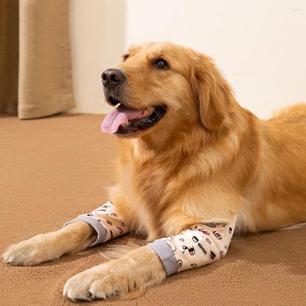 Vestuário para cães Joelheiras dianteiras para cães, mangas de bandagem de recuperação, anti-lamber, alívio da dor, suporte de cotovelo, acessórios pequenos, médios e grandes