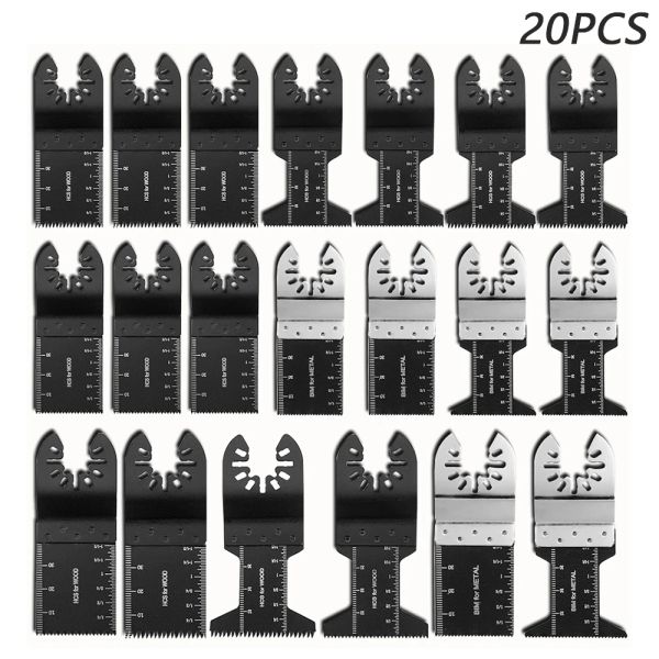 Schroevendraaiers 10/20pcs madeira metal plástico oscilante multiferramenta lâminas de serra de liberação rápida adequadas para fein multimaster bosch dremel