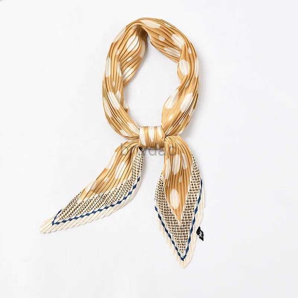Sarongs Sommer Seiden Little Bandana Girls Mode Haarschalte gekräuseltes Design Diamant Neck Schal Damen Tupfen Kernkette Halskette HOT 24325