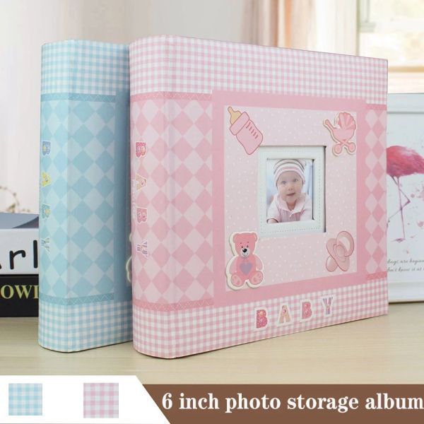 Albümler Baby Growth Memorative Albüm Anaokulu Mezuniyet Hediyesi Kartpostal Depolama Doğum Günü 6inch Fotoğraf Albümü 200 Sheets