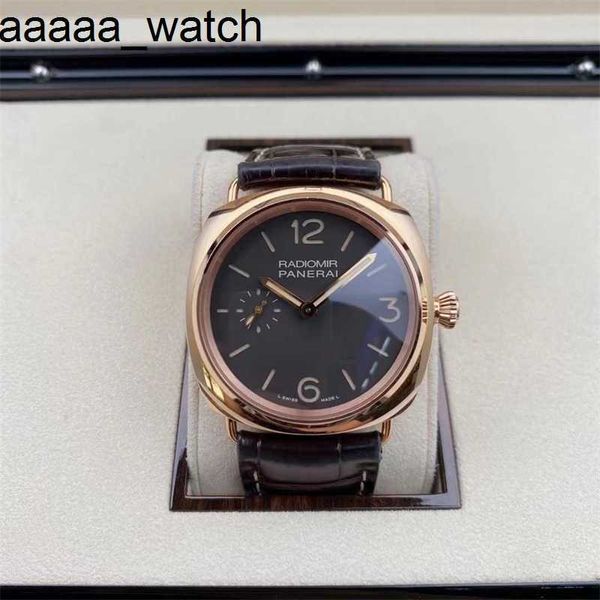 2024 Panerass Watch Designer Orologi da polso di lusso Shot 42mm Pam00439 Nero Manuale Meccanico da uomo Impermeabile Movimento in acciaio inossidabile di alta qualità