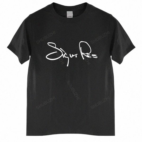 Летняя футболка мужская брендовая футболка Sigur Ros Rock Band Logo Футболка Bw Размер Xs-3Xl Мужская футболка Harajuku Евро размер TOPS m2w0#