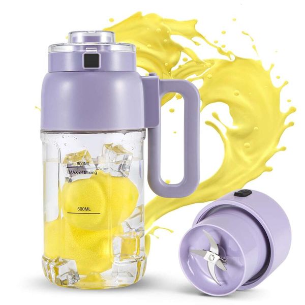 Garrafa portátil de 33,8 oz 1000 ml, misturador de tamanho pessoal de hioo 7500mAh 120w Milkshakes e Smoothies Margarita Proteína Fruta Fruta Mini Juicer sem fio Copo de Mistura