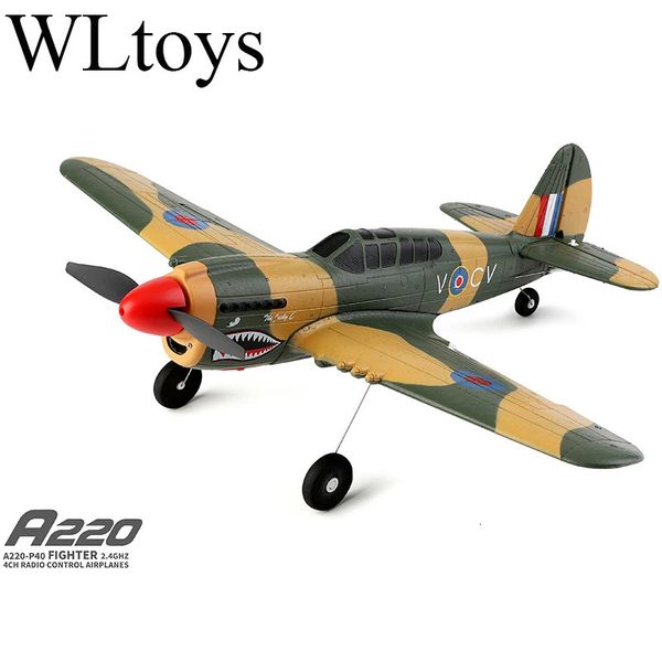 Wltoys XK A220 4CH6G/3D PLANO DE TRAÇÃO DURO MODLE Six Estabilidade do eixo Remote Controle Remoto Avião RC RC Aeronaves ao ar livre Toys para adultos 240323