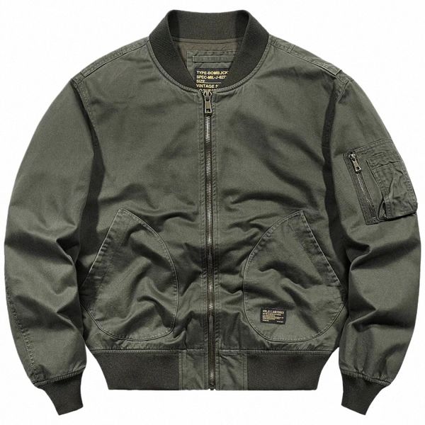 Neue Trend Männer Aviator Jacke Reißverschluss Reine Cott Safari Stil Jacke Mantel Amerikanischen Retro Baseball Jacke Männer Motorrad Kleidung K06o #