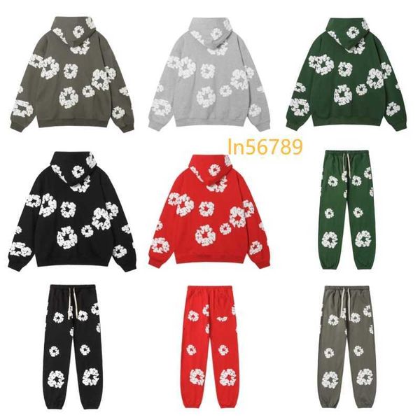 24s calças de moletom dos homens mulher designer suor terno homem calças movimento roupas sweatsuits verde vermelho preto com capuz floral