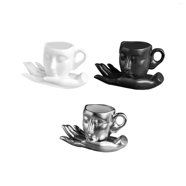 Canecas 3D Caneca de Rosto Humano Arte Abstrata Manhã Copo Suco Água Novidade 260ml para Chá Cappuccino Housewarming Aniversário