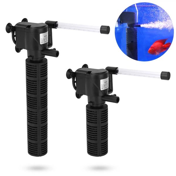 Accessori 3 in 1 Aerazione silenziosa Pompa interna Depuratore d'acqua sommergibile Filtro per acquario Filtro per acquario per tartarughe Pompa per aumento dell'ossigeno