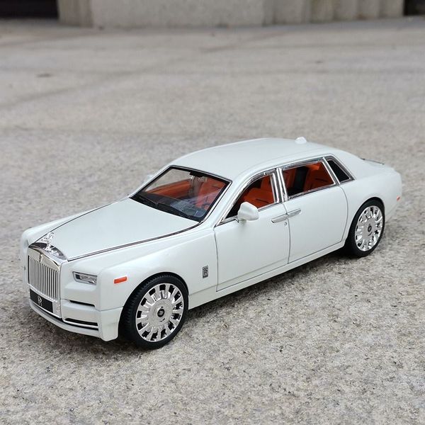 Veicoli Modello 1/18 Toy Sound 230308 Lega Diecasts Phantom Rolls Metal Car Collection Simulation Royce Light Kids RCGKR