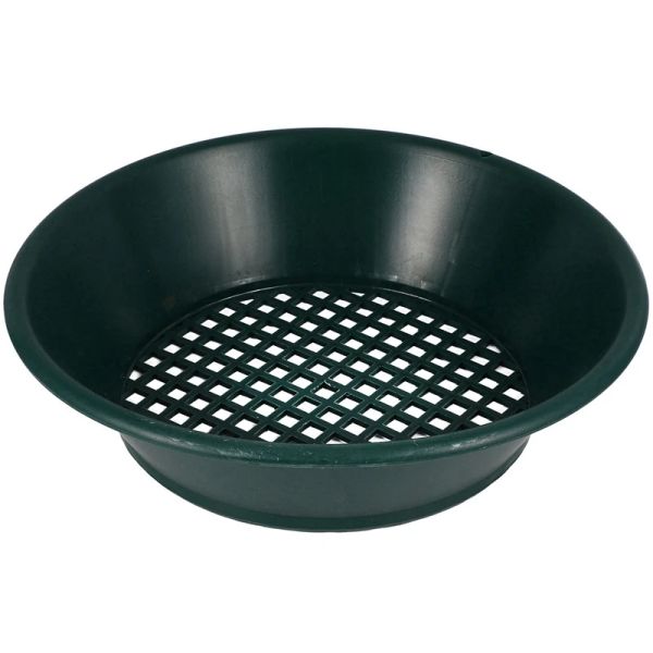 Gereedschap 1Pc Green Gold Pan Sifting Classifier Mesh Screen Mining Sifter Metal Detecting Tool Panning Classifier 34x34x10Cm