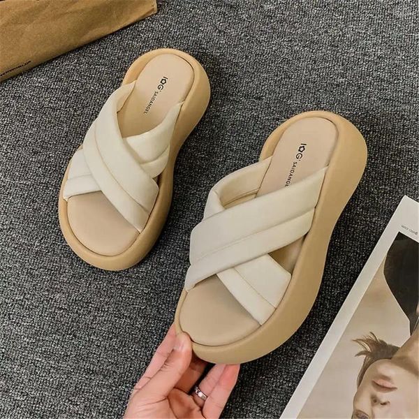 Chinelos plataforma alta aumenta altura sapatos esportivos verdes sandália mulher flip flop chinelo tênis choes segunda mão formadores