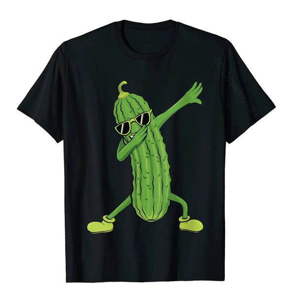 Damen Tupfbing Gurke Dancing Cucumber Liebhaber Lustige Geschenke T-Shirt Fitness Strightcamisa Tops Hemd Normale Baumwollmänner T-Shirts 240323