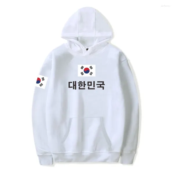 Felpe con cappuccio da donna bandiera coreana gioventù streetwear felpa hip hop uomo donna autunno oversize stampa corea del sud pullover con cappuccio