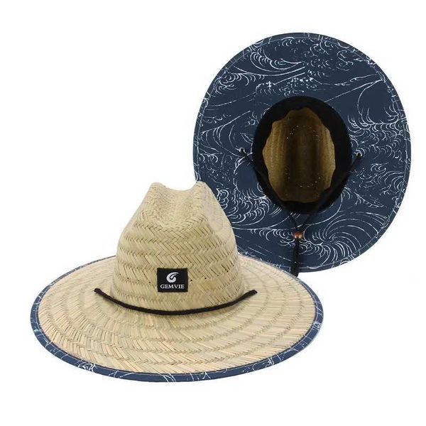 Geniş Memlu Şapkalar Kova Şapkaları 1pc/2pcs Yeni kadın hayat kurtaran şapka yaz plajı güneş şapkası açık bohem kadın moda fedora panama şapka j240325