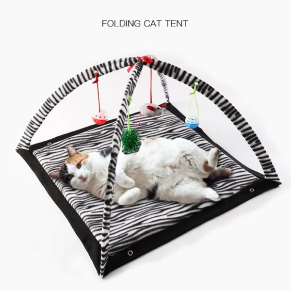 Spielzeug Haustier Katze Zelt Hundebett Katzenspielzeug Haus Tragbares faltbares Haustier Tipi Spielzeug Mobile Aktivität Haustiere Spielbett Katzenspielmatte Decke